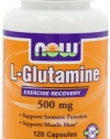 NOW Foods L-Glutamine 500mg, 120 Capsules,