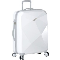 Delsey Luggage Karat Four Wheel 25 Inch Spinner Trolley, White, One Size Delsey Luggage Karat Four Wheel 25 Inch Spinner Trolley, White, One Size