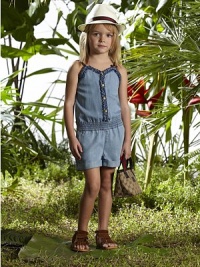 A bleached denim one-piece is given a pretty update with ruffled trim, signature web straps, bow and GG heart detail.Sweetheart necklineSleevelessFront snapsElastic waistbandCuffed hemSilk liningLyocellDry cleanMade in Italy Please note: Number of snaps may vary depending on size ordered. A bleached denim one-piece is given a pretty update with ruffled trim, signature web straps, bow and GG heart detail.Sweetheart necklineSleevelessFront snapsElastic waistbandCuffed hemSilk liningLyocellDry cleanMade in Italy Please note: Number of snaps may vary depending on size ordered.