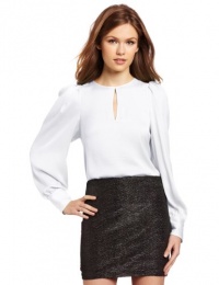BCBGMAXAZRIA Women's Shina Woven Top, White, X-Small BCBGMAXAZRIA Women's Shina Woven Top, White, X-Small