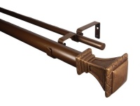 BCL Drapery Hardware 125DSQ86G Trumpeted Square Curtain Rod Set BCL Drapery Hardware 125DSQ86G Trumpeted Square Curtain Rod Set