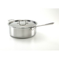 All Clad Stainless Steel 6-Quart Deep Saute Pan with Lid All Clad Stainless Steel 6-Quart Deep Saute Pan with Lid