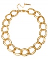 Kenneth Cole New York makes sure you're well-connected with this large link necklace, crafted from gold-tone mixed metal. Approximate length: 16 inches + 3-inch extender. Approximate drop: 1 inch.