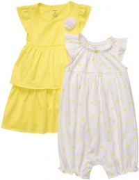 Carter's Girls 3-24 Months Dress and Romper Set (18 Months, Lemon Yellow) Carter's Girls 3-24 Months Dress and Romper Set (18 Months, Lemon Yellow)