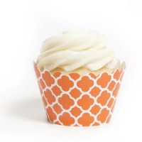 Dress My Cupcake Orange Spanish Tile Cupcake Wrappers, Set of 12 Dress My Cupcake Orange Spanish Tile Cupcake Wrappers, Set of 12