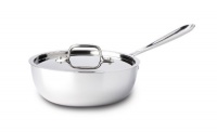All Clad Stainless Steel 3-Quart Saucier Pan with Lid All Clad Stainless Steel 3-Quart Saucier Pan with Lid
