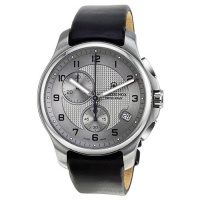 Victorinox Swiss Army Men's 241553.2 Leather Officers Quartz Analog Chronograph Silver Dial Watch Victorinox Swiss Army Men's 241553.2 Leather Officers Quartz Analog Chronograph Silver Dial Watch