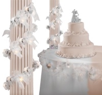 Wilton Lighted Garland, Organza Rose Wilton Lighted Garland, Organza Rose