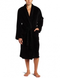 Intimo Men's Solid Corel Fleece Shawl Collar Robe