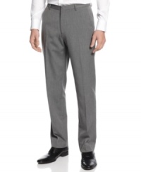 Step up your workweek style with these modern flat-front pants from Calvin Klein. Step up your workweek style with these modern flat-front pants from Calvin Klein.