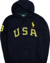 Polo Ralph Lauren USA Fleece Big Pony Hoodie (XX-Large, French Navy)