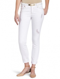 XOXO Juniors Contrast Stitch Denim Bottom, White, 5/6 XOXO Juniors Contrast Stitch Denim Bottom, White, 5/6