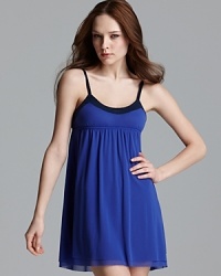 Juicy Couture's solid mesh night with contrast trim along neckline and straps. Juicy Couture's solid mesh night with contrast trim along neckline and straps.
