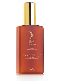 A silky spray with a sheer shine that makes the skin feel luxurious without feeling greasy - a special formula with powerful anti-oxidants to help reduce premature signs of aging. It hydrates and protects, while activating the process of a uniformed tan. Hypo-allergenic and dermatologist tested Contains walnut oil, aloe and vitamins A through E 4 oz. A silky spray with a sheer shine that makes the skin feel luxurious without feeling greasy - a special formula with powerful anti-oxidants to help reduce premature signs of aging. It hydrates and protects, while activating the process of a uniformed tan. Hypo-allergenic and dermatologist tested Contains walnut oil, aloe and vitamins A through E 4 oz.