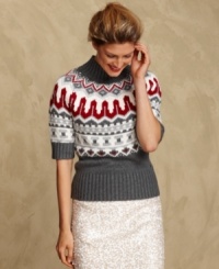 Dressed up or down, Tommy Hilfiger's Fair Isle knit sweater is a wintry classic. Dressed up or down, Tommy Hilfiger's Fair Isle knit sweater is a wintry classic.