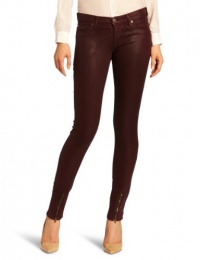 Hudson Women's Juliette Zipper Skinny Jean, Bordeaux Wax, 30 Hudson Women's Juliette Zipper Skinny Jean, Bordeaux Wax, 30