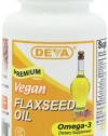 Deva Organic Vegan Vitamins Flax Seed Oil, Omega-3, 90 Vcaps (Pack of 2)