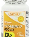 DEVA Vegan Vitamins Vegan Vitamin D 800 IU Tablets, 90-Count Bottle