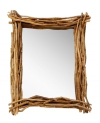 The enchanting Forest mirror from Palecek does wonders for any interior, with a thick frame crafted of natural teak, acacia and mango-wood twigs. The enchanting Forest mirror from Palecek does wonders for any interior, with a thick frame crafted of natural teak, acacia and mango-wood twigs.