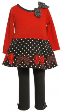 Bonnie Baby-Girls Infant Bow Trim Legging Set, Red, 18 Months Bonnie Baby-Girls Infant Bow Trim Legging Set, Red, 18 Months