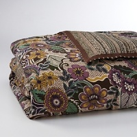 A floral print in earthy hues are laid over a diamond pattern on this duvet. A stripe pattern on reverse. Fashioned from a soft cotton, this bed covering fits well in a traditional decor. Set includes duvet and two standard shams. A floral print in earthy hues are laid over a diamond pattern on this duvet. A stripe pattern on reverse. Fashioned from a soft cotton, this bed covering fits well in a traditional decor. Set includes duvet and two standard shams.