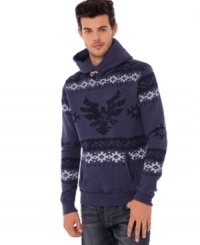 A true sporty style with an eye-catching graphic motif, Buffalo David Bitton's Farkas fleece hoodie makes casual dressing a no-brainer. A true sporty style with an eye-catching graphic motif, Buffalo David Bitton's Farkas fleece hoodie makes casual dressing a no-brainer.