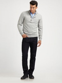 EXCLUSIVELY AT SAKS. Warm, wool/cashmere is smartly styled with a half-zip and button placket.Stand collarLong sleevesRibbed cuffs and hem70% wool/30% cashmereDry cleanImported EXCLUSIVELY AT SAKS. Warm, wool/cashmere is smartly styled with a half-zip and button placket.Stand collarLong sleevesRibbed cuffs and hem70% wool/30% cashmereDry cleanImported
