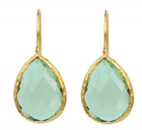 18KT Gold Vermeil Large Natural Green Amethyst Teardrop Earrings 925 Sterling Silver Bezel Set Gemstone Drops, Kyle Richards 18KT Gold Vermeil Large Natural Green Amethyst Teardrop Earrings 925 Sterling Silver Bezel Set Gemstone Drops, Kyle Richards