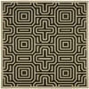 Safavieh Courtyard Collection CY2962-3901 Sand and Black Indoor/Outdoor Square Area Rug, 6-Feet 7-Inch Square