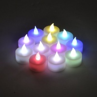 Instapark® LCL-C12 Battery-powered Flameless Color-changing LED Tealight Candles, One Dozen Pack Instapark® LCL-C12 Battery-powered Flameless Color-changing LED Tealight Candles, One Dozen Pack