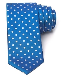 Playful polka dots adorn a classic silk tie from BOSS Black. Playful polka dots adorn a classic silk tie from BOSS Black.
