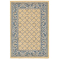 Couristan Recife Garden Lattice Indoor/Outdoor Area Rug - Natural/Blue Size - 5.10 x 9.2 ft. Couristan Recife Garden Lattice Indoor/Outdoor Area Rug - Natural/Blue Size - 5.10 x 9.2 ft.