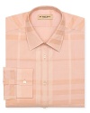 Patterned with a larger-than-life signature check design, this Burberry London dress shirt opens the day with iconic style.