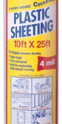 Warp Brothers SP-4CH10-C 4 Mil Carry Home Coverall Clear Plastic Sheeting, 10-Foot by 25-Foot Warp Brothers SP-4CH10-C 4 Mil Carry Home Coverall Clear Plastic Sheeting, 10-Foot by 25-Foot