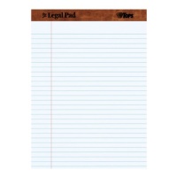TOPS The Legal Pads, Legal Rule, 8.5 x 11.75 Inches, White, Perforated, 50 Sheets/Pad, 12 Pads/Pack (7533) TOPS The Legal Pads, Legal Rule, 8.5 x 11.75 Inches, White, Perforated, 50 Sheets/Pad, 12 Pads/Pack (7533)