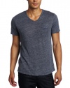 Joe's Jeans Men's Heather Linen Short Sleeve V-Neck Tee