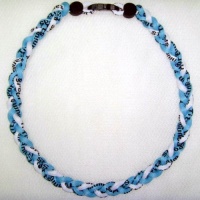 Tornado Titanium Baseball Necklace Skyblue White 18 Tornado Titanium Baseball Necklace Skyblue White 18