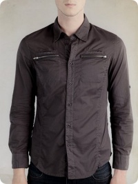 Johnny Z Zippered Pocket Butto Johnny Z Zippered Pocket Butto