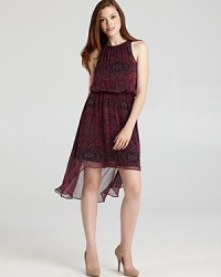 Imbued with a gorgeous print of rich silk, this Ella Moss dress flaunts a high/low hem for showstopping drama. Imbued with a gorgeous print of rich silk, this Ella Moss dress flaunts a high/low hem for showstopping drama.
