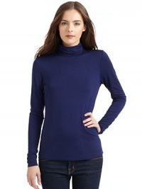 THE LOOKFold-over turtleneckLong sleevesTHE FITAbout 23 from shoulder to hemTHE MATERIAL95% viscose/5% spandexCARE & ORIGINMachine washImportedModel shown is 5'9½ (176cm) wearing US size Small.0473683012569, 0473683012750 THE LOOKFold-over turtleneckLong sleevesTHE FITAbout 23 from shoulder to hemTHE MATERIAL95% viscose/5% spandexCARE & ORIGINMachine washImportedModel shown is 5'9½ (176cm) wearing US size Small.0473683012569, 0473683012750