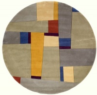 Area Rug 5x5 Round Contemporary Grey Color - Momeni New Wave Rug from RugPal Area Rug 5x5 Round Contemporary Grey Color - Momeni New Wave Rug from RugPal