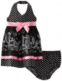 Blueberi Boulevard Baby-girls Newborn London Scene Sundress, Black, 6-9 Months Blueberi Boulevard Baby-girls Newborn London Scene Sundress, Black, 6-9 Months