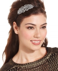 Add a splash of sparkle to your evening look with this Style&co. headband, featuring an exquisitely ornate design with a floral and swirl pattern.