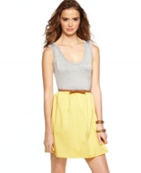 Spearhead Operation Adorable in this dress from BeBop, where a sporty tank and a-line skirt is finished by an ultra-cute bow belt! Spearhead Operation Adorable in this dress from BeBop, where a sporty tank and a-line skirt is finished by an ultra-cute bow belt!