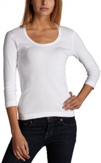 Three Dots Women's 3/4 Sleeve Playgirl Tee Three Dots Women's 3/4 Sleeve Playgirl Tee