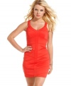 Red-hot bandage style makes this curve-flaunting dress from Wishes Wishes Wishes a totally sexy date-night number!