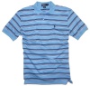 Polo Ralph Lauren Mens Classic-fit Striped Interlock Polo Shirt, Regent Blue