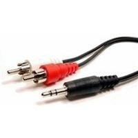Cables Unlimited AUD-1200-25 Stereo 3.5mm To 2 RCA Cable (25 feet, Black) Cables Unlimited AUD-1200-25 Stereo 3.5mm To 2 RCA Cable (25 feet, Black)