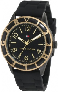 Tommy Hilfiger Women's 1781183 Sport Gold Plated Stainless Steel and black silicon strap Watch Tommy Hilfiger Women's 1781183 Sport Gold Plated Stainless Steel and black silicon strap Watch