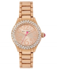 Warm up to the rose-gold trend with this lovely watch from Betsey Johnson. Warm up to the rose-gold trend with this lovely watch from Betsey Johnson.